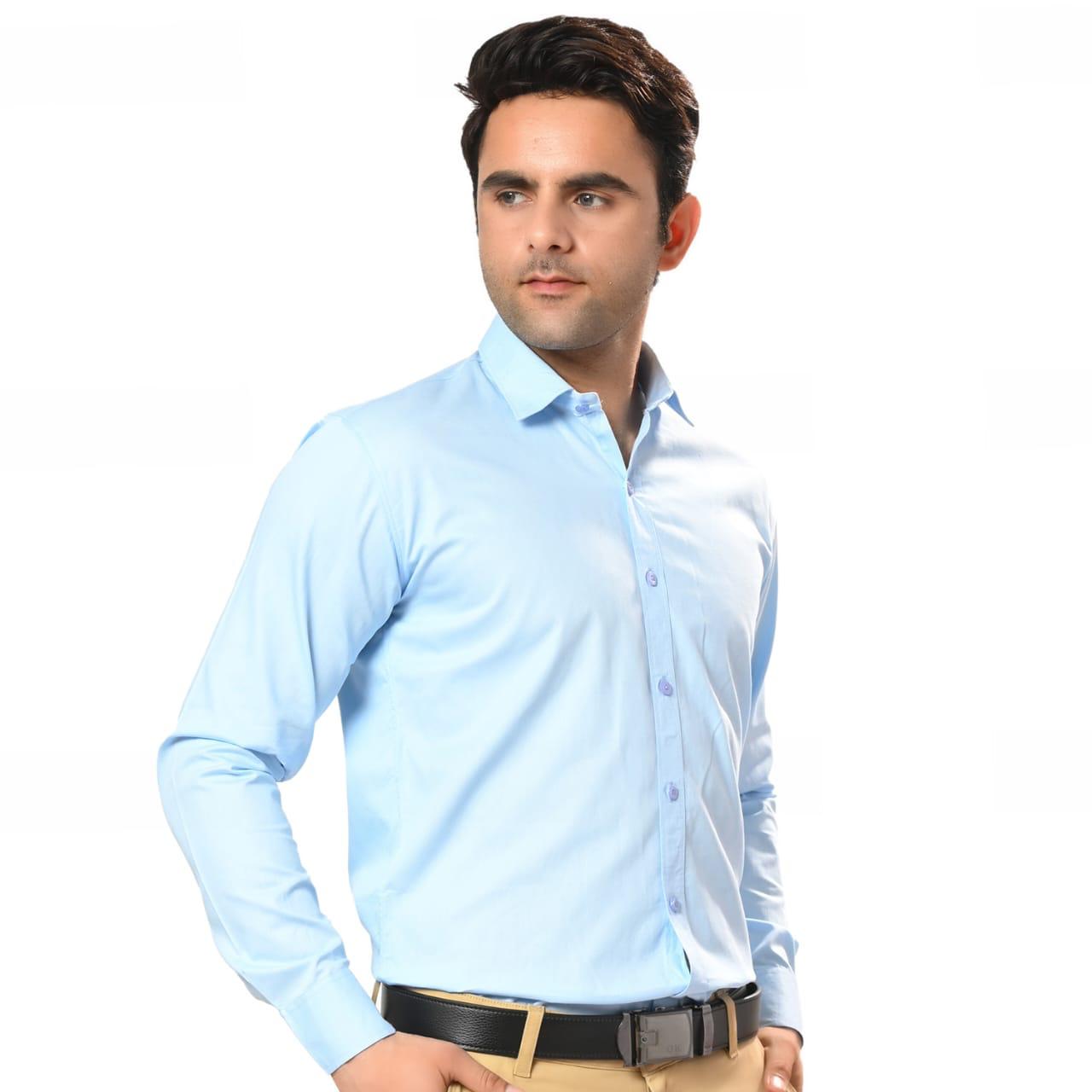 SKY BLUE FORMAL MEN SHIRT 